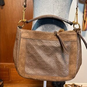Louis Vuitton Audacious Brown Suede and Empriente Shoulder Bag